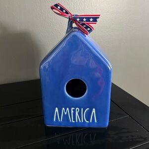 Rae Dunn Patriotic Blue Birdhouse